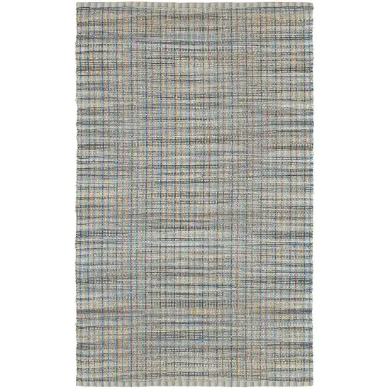 Navy and Natural Interwoven Area Rug Photo 1