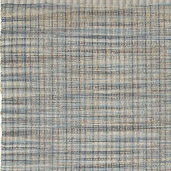 Blue and Ivory Hand Woven Area Rug Photo 7