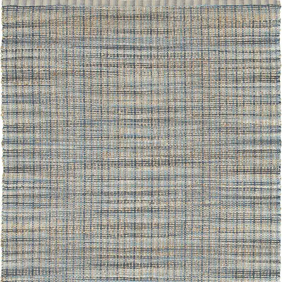 Blue and Ivory Hand Woven Area Rug Photo 8