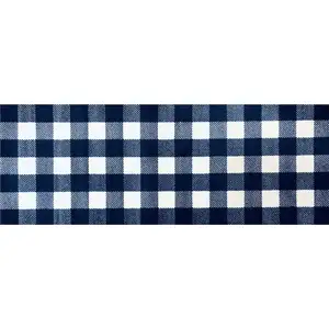 Photo of Navy and White Buffalo Plaid Washable Runner Rug