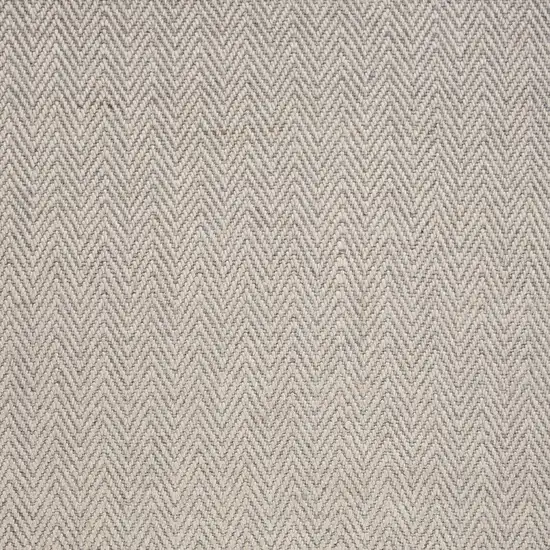 Oatmeal Beige Hand Woven Herringbone Indoor Area Rug Photo 8