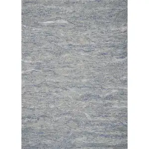 Photo of Ocean Blue Hand Tufted Abstract Indoor Area Rug