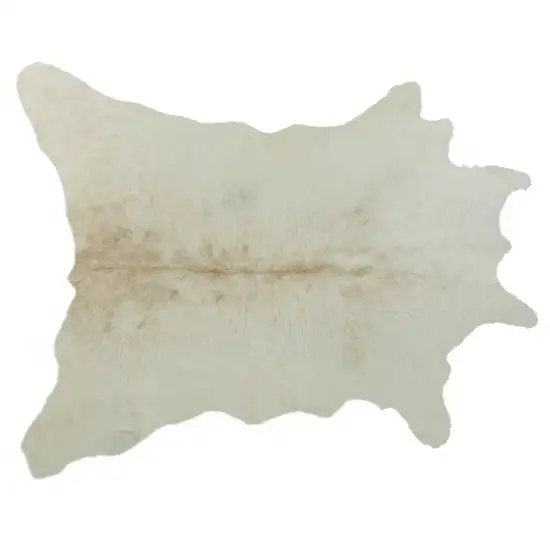 Off White Cowhide Hand Knotted Area Rug Photo 3