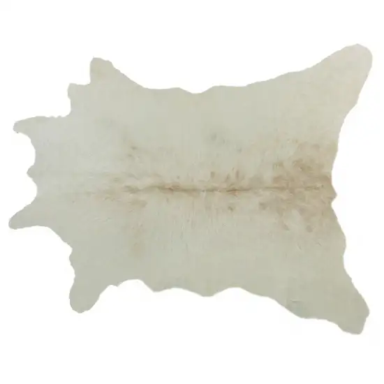 Off White Cowhide Hand Knotted Area Rug Photo 1