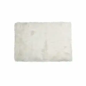 Photo of Off White Faux Fur Rectangular Area Rug