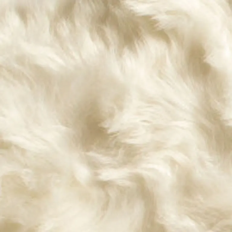 Off White Faux Sheepskin Area Rug Photo 5