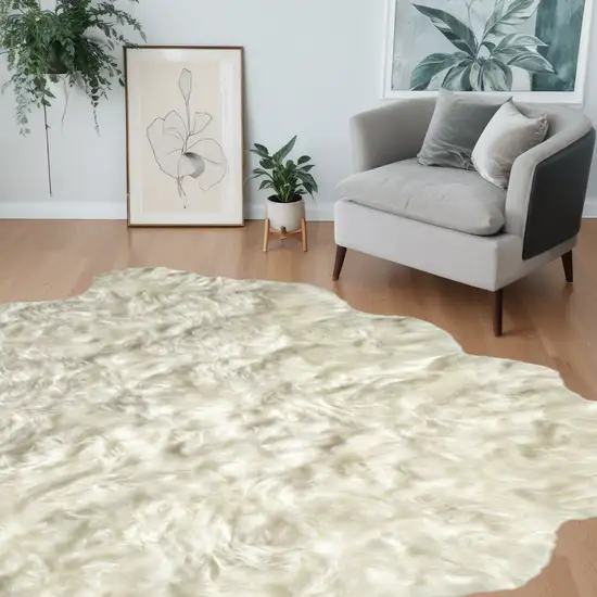 Off White Animal Print Area Rug Photo 1