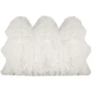 Photo of Faux Sheepskin Printed Area Rug