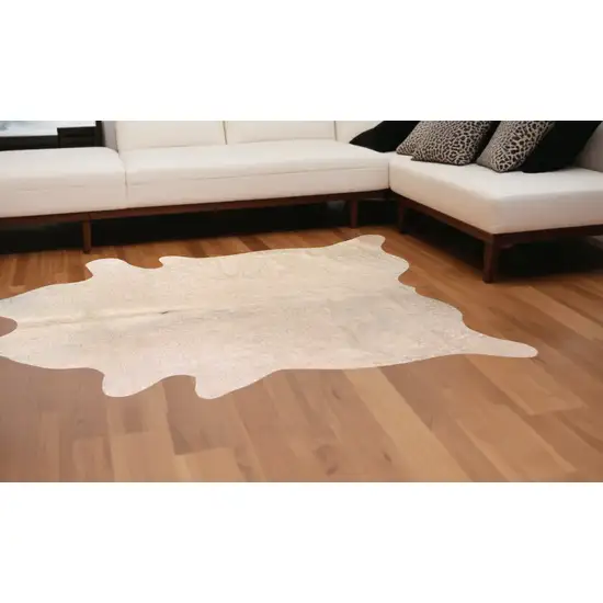 Off White Natural Cowhide Area Rug Photo 1