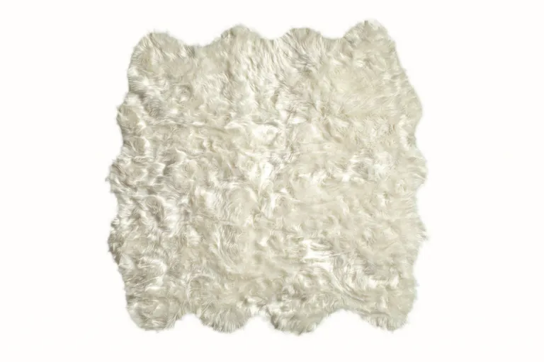 Off White Octo Faux Sheepskin - Area Rug Photo 2