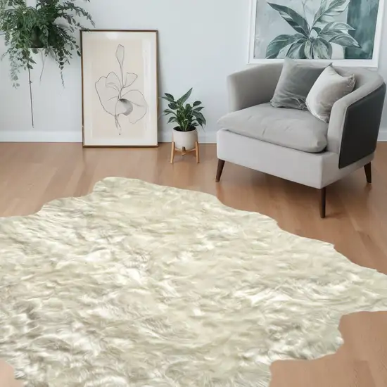 Off White Animal Print Area Rug Photo 1