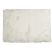 Photo of Off White Rectangular Faux Fur - Area Rug