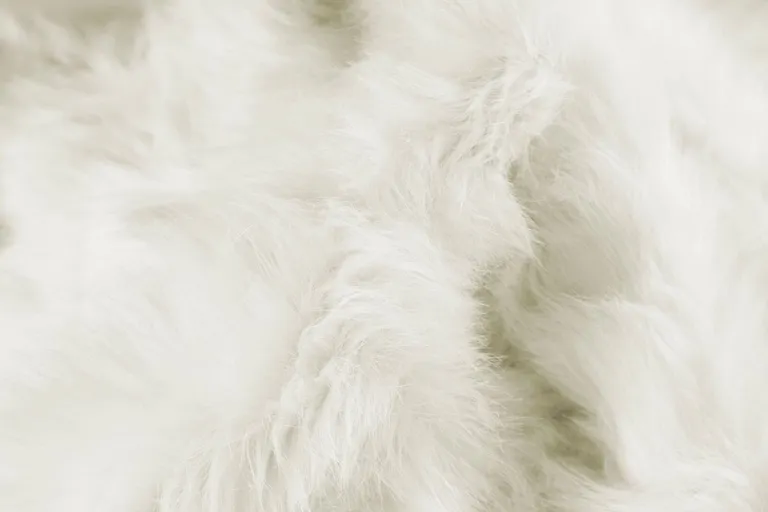 Off White Sheepskin Faux Fur Single - Area Rug Photo 2