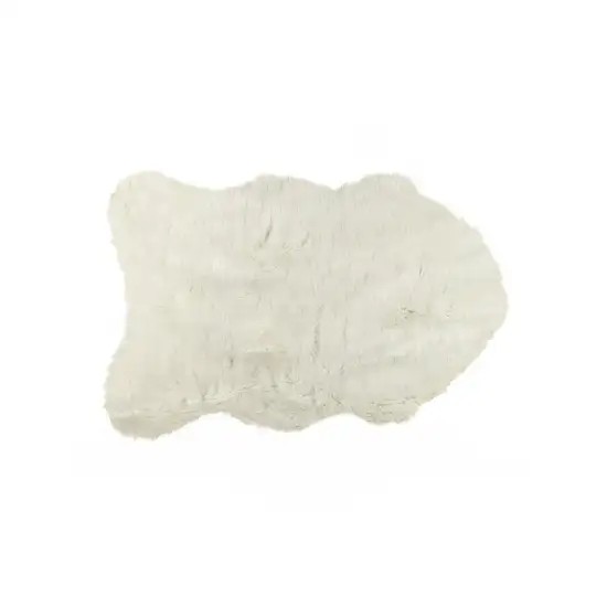 Off White Sheepskin Faux Fur Single - Area Rug Photo 1