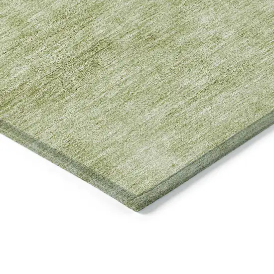 Olive Green And Artichoke Green Abstract Washable Indoor Outdoor Area Rug Photo 5