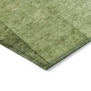 Photo of Olive Green And Artichoke Green Ombre Washable Indoor Outdoor Area Rug