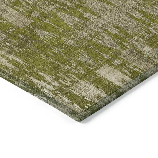 Olive Green Taupe And Beige Moroccan Washable Indoor Outdoor Area Rug Photo 5