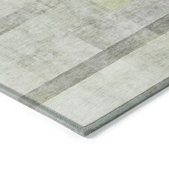 Olive Green Ombre Washable Non Skid Indoor Outdoor Area Rug Photo 7