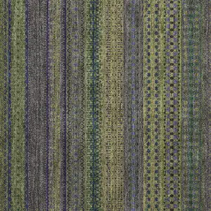 Photo of Olive Green Striped Washable Non Skid Indoor Outdoor Area Rug