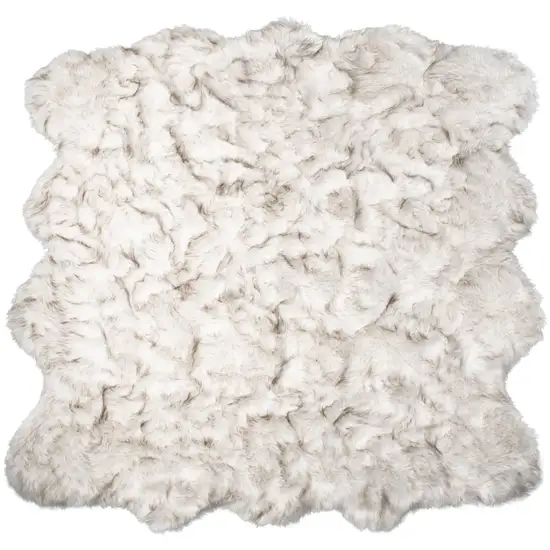 Ombre Chocolate Faux Fur Washable Non Skid Area Rug Photo 1