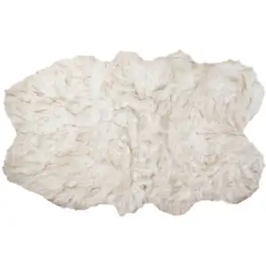 Photo of Ombre Tan Faux Fur Washable Non Skid Area Rug