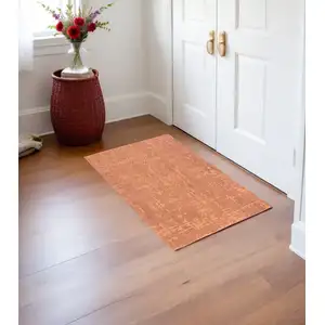 Photo of Orange Abstract Non Skid Area Rug