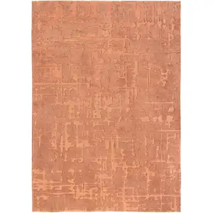 Photo of Orange Abstract Non Skid Area Rug