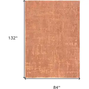 Photo of Orange Abstract Non Skid Area Rug