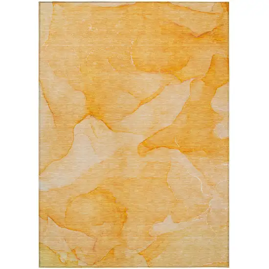 Orange Abstract Washable Non Skid Indoor Outdoor Area Rug Photo 2