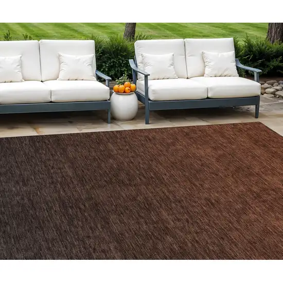 Orange And Charcoal Abstract Washable Indoor Outdoor Area Rug Photo 1