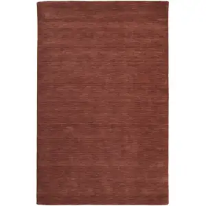 Photo of Orange And Red Wool Hand Woven Stain Resistant Area Rug