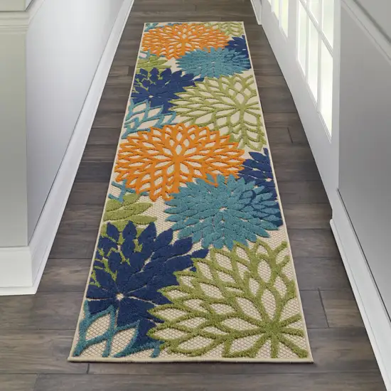 Multicolor Floral Indoor Outdoor Area Rug Photo 2