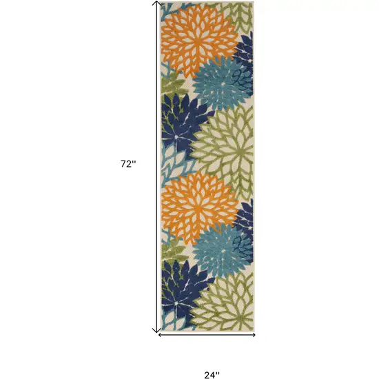 Multicolor Floral Indoor Outdoor Area Rug Photo 9