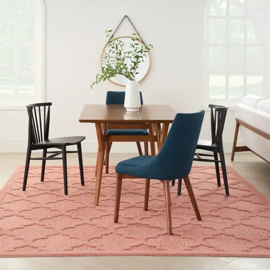 Orange Geometric Flatweave Area Rug Photo 1