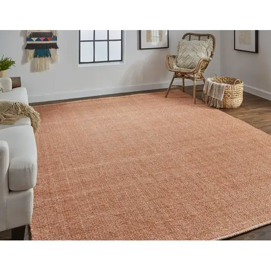 Orange Hand Woven Area Rug Photo 3