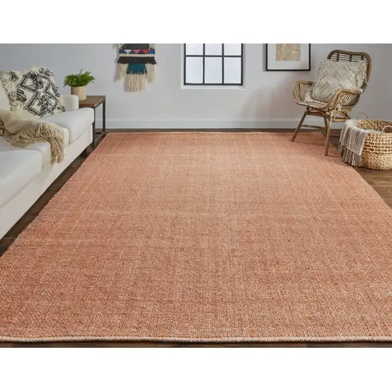 Orange Hand Woven Area Rug Photo 2