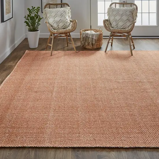 Orange Hand Woven Area Rug Photo 6