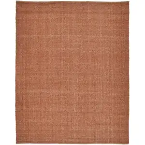 Photo of Orange Hand Woven Area Rug