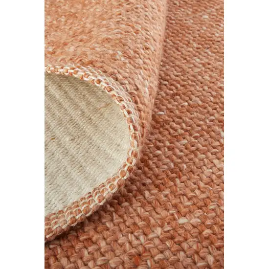 Orange Hand Woven Area Rug Photo 9