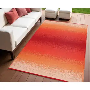 Photo of Orange Indoor Outdoor Area Rug