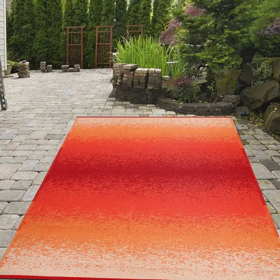 Orange Indoor Outdoor Area Rug Photo 6