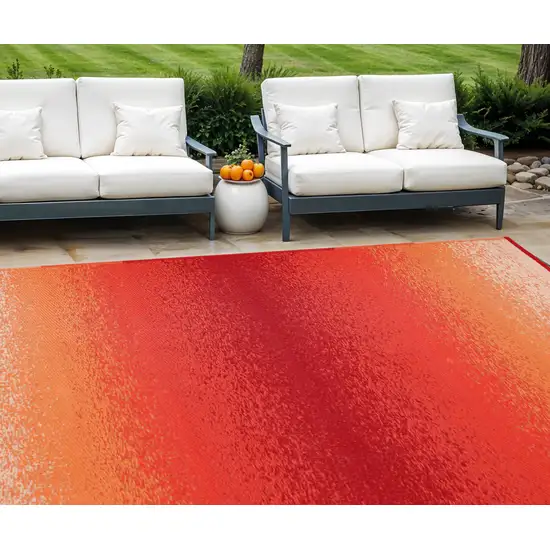 Orange Indoor Outdoor Area Rug Photo 1