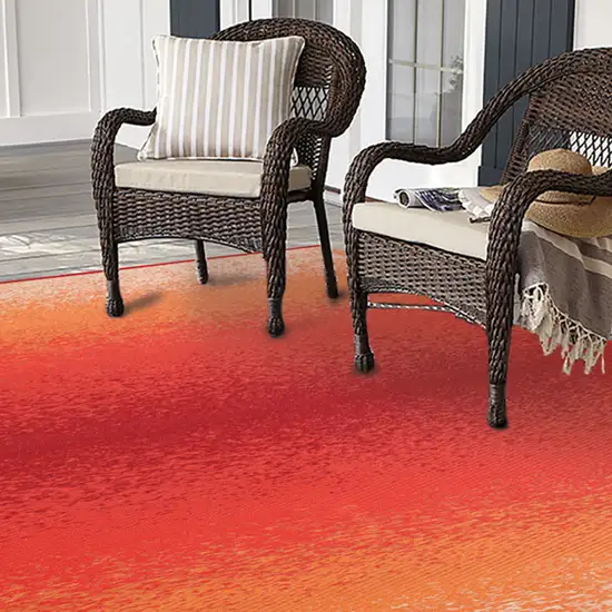 Orange Indoor Outdoor Area Rug Photo 6