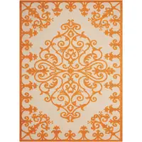 Photo of Orange Medallion Indoor Outdoor Area Rug