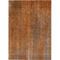 Photo of Orange Striped Washable Non Skid Indoor Outdoor Area Rug