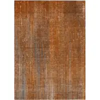 Photo of Orange Striped Washable Non Skid Indoor Outdoor Area Rug