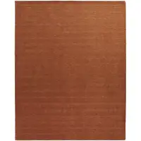 Photo of Orange Wool Hand Woven Area Rug