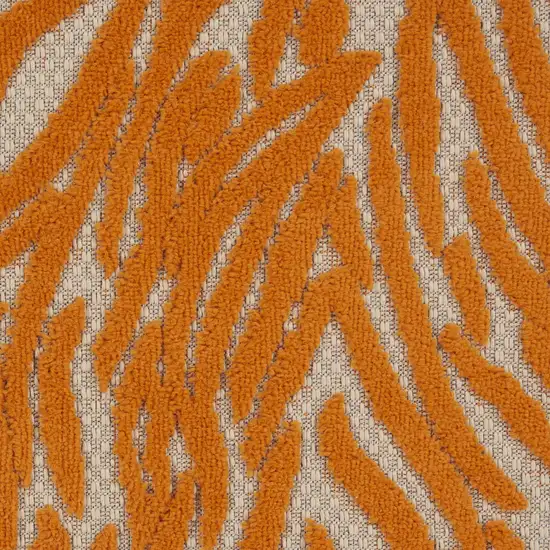 Orange Zebra Pattern Indoor Outdoor Area Rug Photo 4