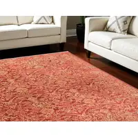 Photo of Orange and Red Oriental Power Loom Area Rug