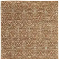 Photo of Orange and Tan Geometric Hand Woven Area Rug